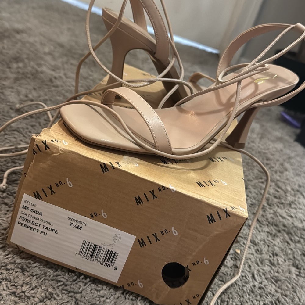 Mix No. 6 Women's Taupe Strappy Heels